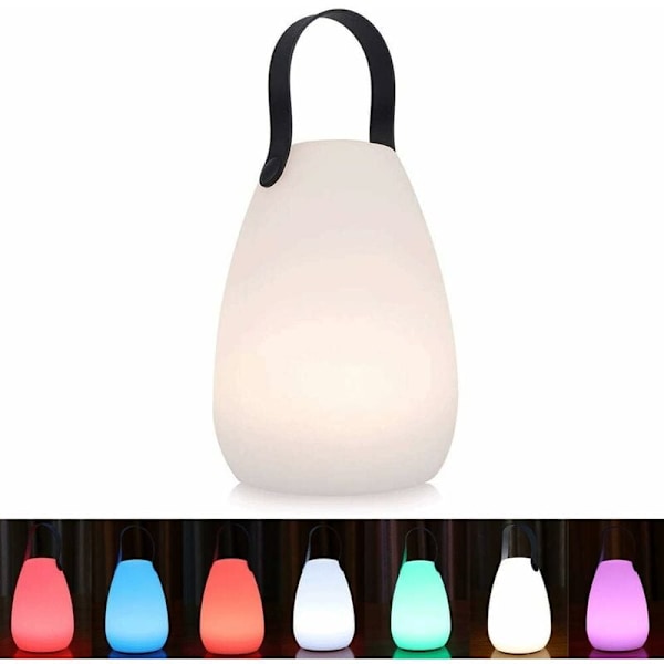 Bærbar Ledningsfri Utelampe Flerfarget LED Oppladbar Vanntett Bordlampe Ledningsfri Oppladbar Dimbar Utebordlampe for Bord Bar Pa
