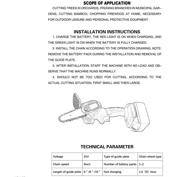 Kädessä pidettävä power 21 V litiumparistolla (kaksi) kannettava sähköinen oksasaha Pienet ladattavat sähkösahat puuntyöstöön yhdellä kädellä sähköllä