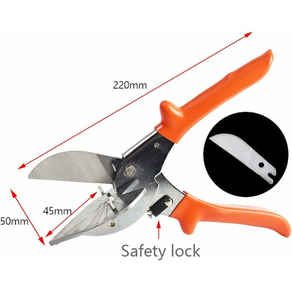 Tang, Ledningsafskærer, Have Saks Multi-Vinkel PVC Polymer Saks Til PE, PVC PPR, Skæring, Rør, Grene, Tråde og 45-60 Grads Vinkler