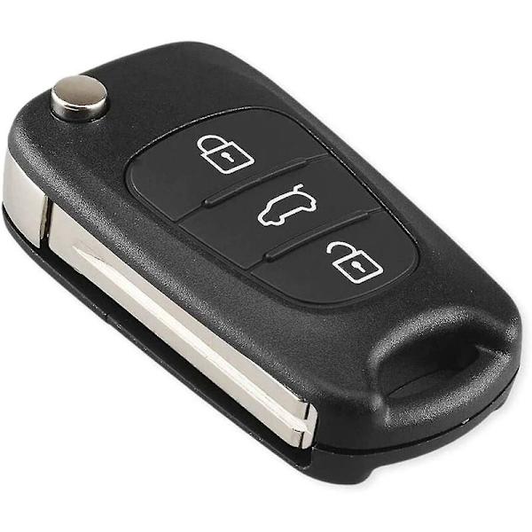 3 knappers nøkkelring etui erstatning kompatibel for Crday Hyundai I20 I30 I35 Ix20 Ix35