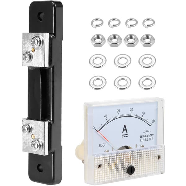 DC 0-50A Analog Ammeter Ammeter 50A 75Mv Shunt Resistor