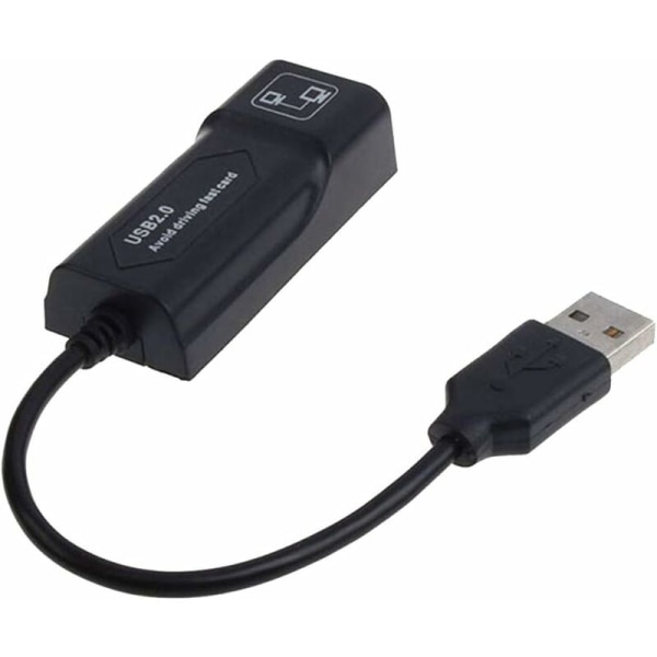 PC USB2.0 Ethernet-adapter, bærbar kort USB LAN-nettverkskort til RJ45-nettverksadapter USB til RJ45 10/100 Mbps