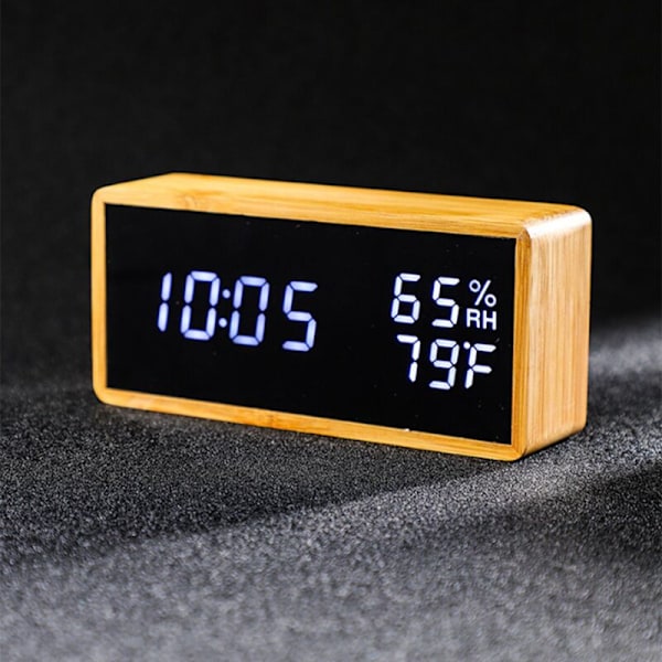 LED Digital Väckarklocka 12/24 Timmars Displayinställning Temperatur Dekor Snooze-funktion Skrivbords Klocka Rött Ljus