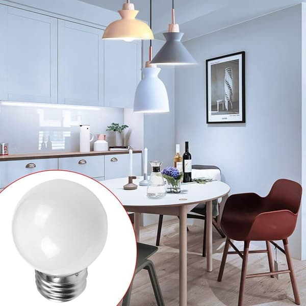 5 stk E27 0,5W AC220V hvit glødepære dekorativ lampe