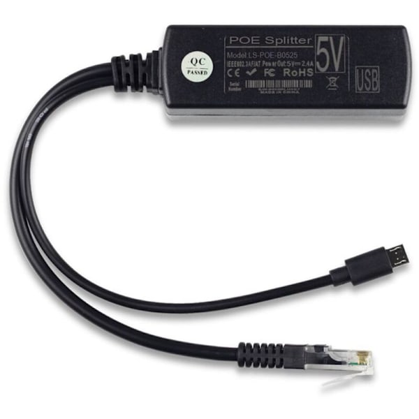 2X Standard POE Strømkildemodul Splitter 48V Til 5V2.4A USB-Interface