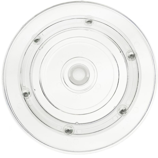 Manuell svängbar bas 15 cm transparent