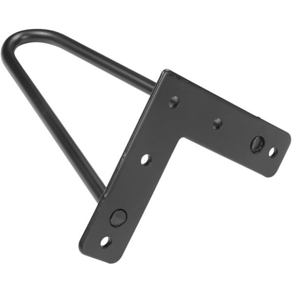 4 st 8 tum svart metall återutgivna ben, 3/8 tum linjediameter hem DIY basflik TV-skåp soffbordssida flik svart
