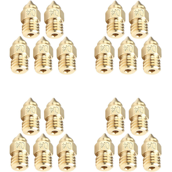 20 stk CR-6 SE MK 0,4 mm dyse for CRELITY CR-10 CR-10S V2 CR-6 SE Ender-3 Ender-5 serie 3D-skriverdeler