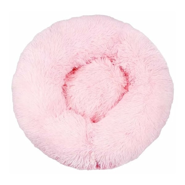 Myk og fluffy katteseng pute vaskbar for katter hunder (lys rosa, 50 cm), Sunny