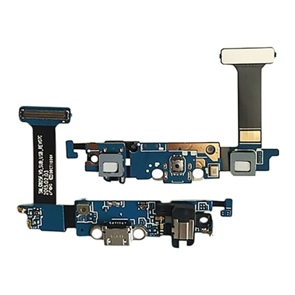 USB-liitäntä latausportin joustava kaapeli Galaxy S6 Edge / G925F -mikrofonilla ja kuulokeliittimellä