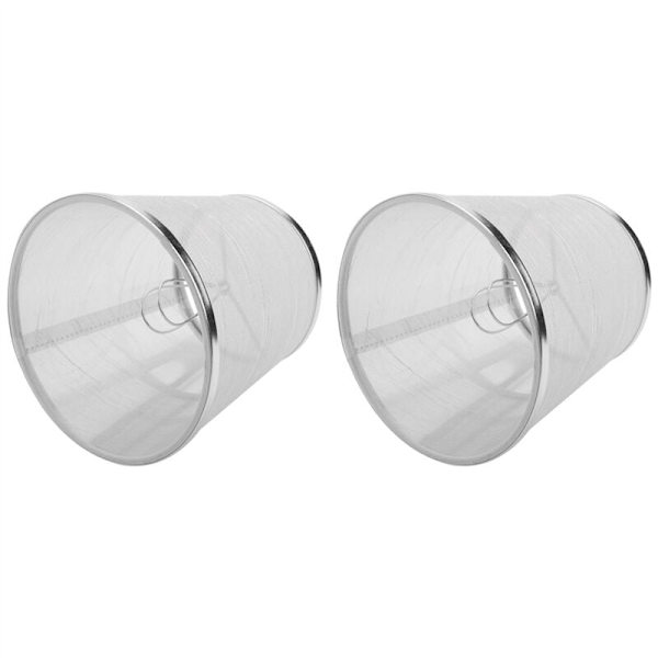 2-pack gasbindklämma lampskärm för vertikal väggljusstake (silver)