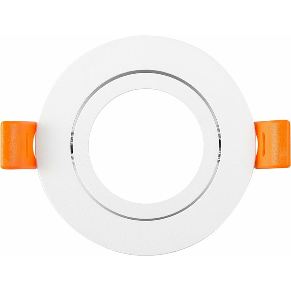 Sæt med 2 LED loftslamper, firkantet ramme, justerbare monteringsbeslag Udskæring 65 mm