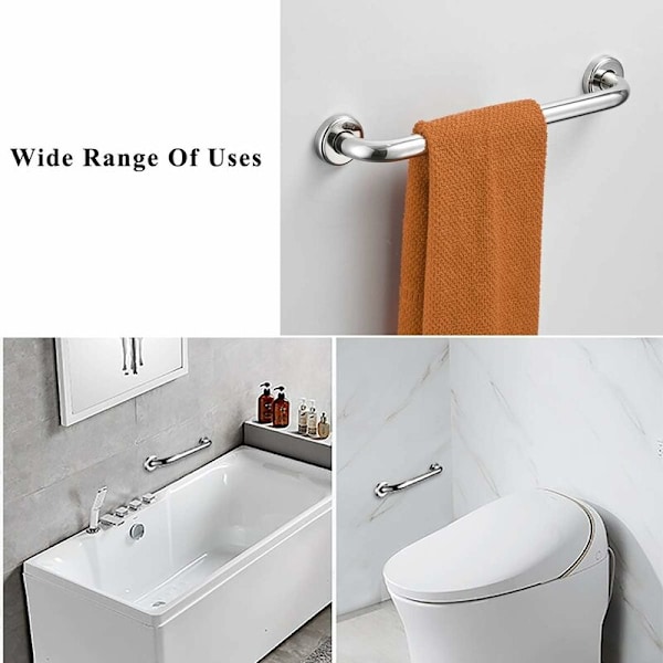 Rustfrit greb i rustfrit stål til badeværelse, badekar, toilet, til ældre/handicappede/børn/gravide 40cm-Fei Yu