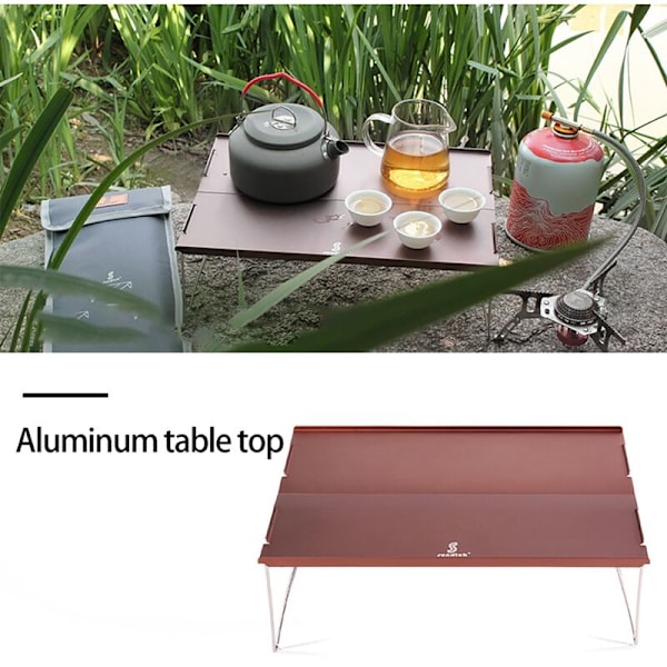 SUNDICK Bärbar Campingbord Ultralätt Fällbart Campingbord Bärbart Strandbord för Utomhuscamping Picknick Vandring RV B