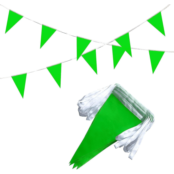 18x25cm massiv grön vimpel flaggsnöre DIY-bunting, fest