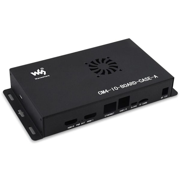 Waveshare Metal Box (A) Raspberry Pi 4 IO-levylle suunniteltu, mukana jäähdytystuuletin