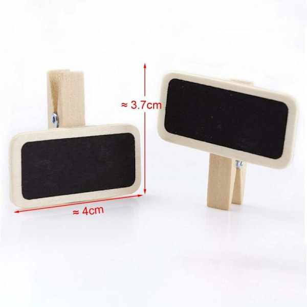 50 Mini Tavle Træ Besked Rektangel Skifer Klip Klip Kort Panel Memoer Mærke Pris Mærke Sted Nummer Bord/Foto/Tags/Bryllup Dekoration-