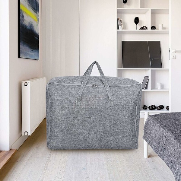 Underbed Oppbevaringspose for Klær, Sett med 2, Dynetrekk med Forsterket Håndtak for Dyner, Tepper, Puter, Jakker, 60x40x24cm, 58L