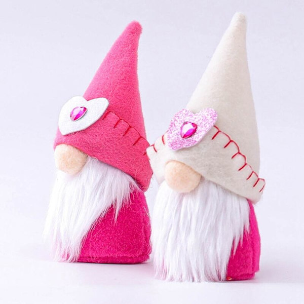 Ystävänpäivän tonttu, Mr. ja Scandinavian Tomte pehmolelukoristeet ystävänpäivään