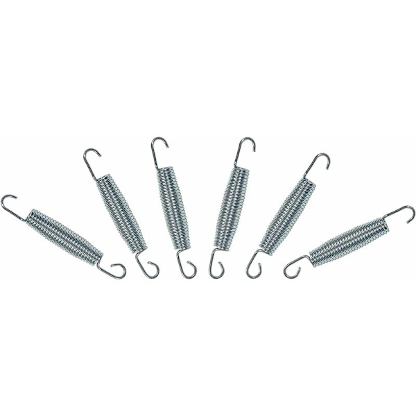 Set med 6 fjädrar för studsmatta 8FT-244cm 10FT-305cm 12FT-366cm 13FT-400cm 14FT-427cm – 28 Varv – 147 mm