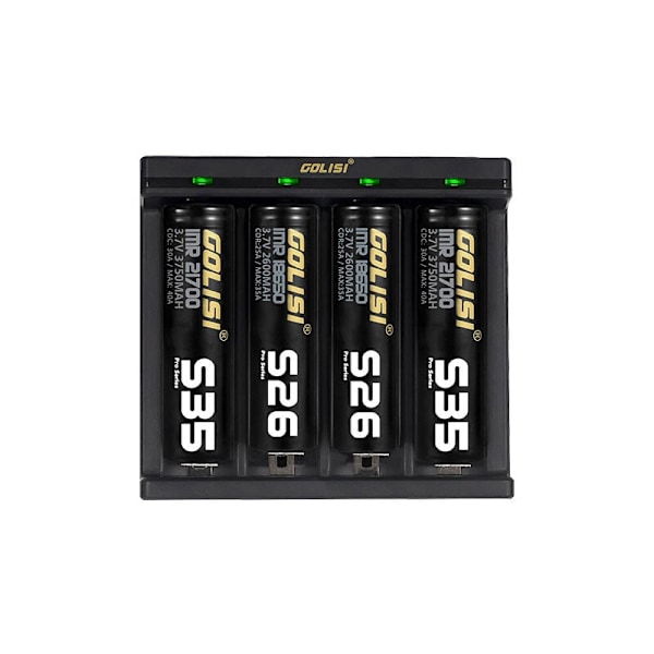 4 5V 2A Batterilader USB Nålelader Slots 4 Batterier Til 18650 26650 Aa Aaa Genopladelige Batterier