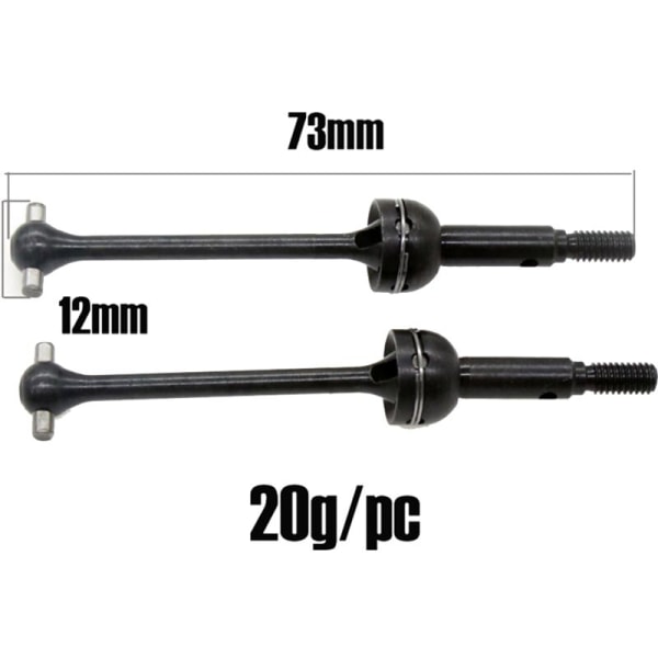 8 st metallstål växellåda packning kopp drivaxel CVD set för LC RACING PTG-2 PTG2 1/10 RC bil uppgradering delar