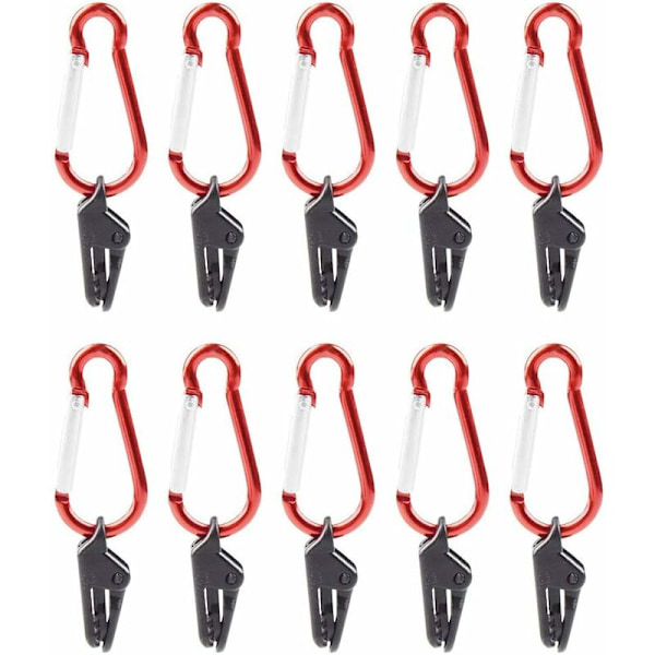 10 st presenningklämmor med karbinhake tältklämma campingtält markis klämma plast tält presenningklämmor tält snäpp för utomhusaktiviteter