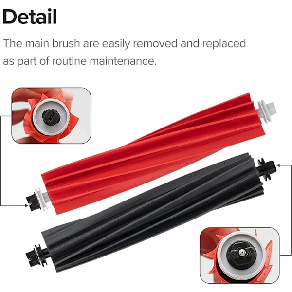 Set med 1 DuoRoller Separerbar Gummiborste för S8/S8+/S8 Pro Ultra/Q8 max/Q8 max+/Q5 max Robotdammsugare, Dammsugartillbehör, Ersättningsdel