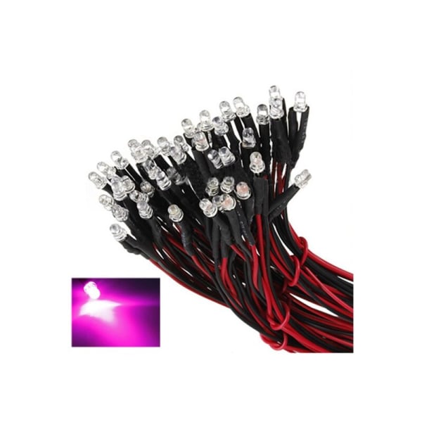 10 st 12V 20 cm LED-lampor med förkopplad kabel 3 mm
