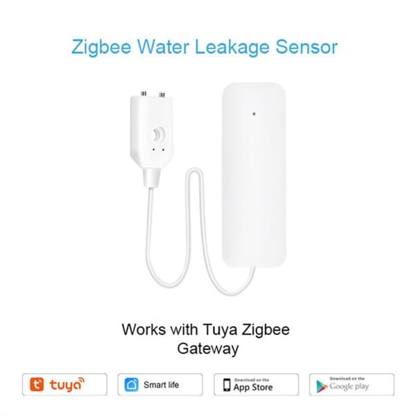Tuya ZigBee läcklarmsnivåsensor översvämningsläckdetektor vattenlarm överflödeslarm säkerhetssystem för smarta hem
