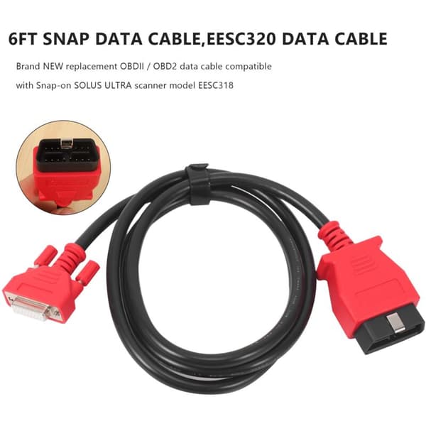 6FT EDGE EESC320 OBDII OBD2 datakabel kompatibel med DA-4 scanner til bil