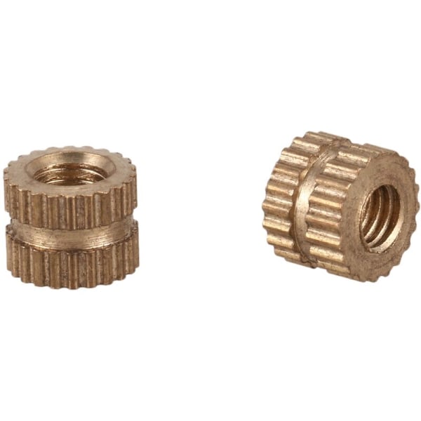 20 stk M3 x 4mmx5mm messinginnlegg for skruing, integrert mutter
