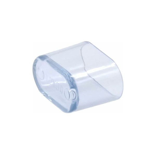 20 st Transparenta Mjuka PVC Ovalformade Stolsbensöverdrag för Stols- och Bordben 15 x 30 mm