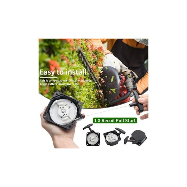 Universal udskiftningsstarter til græstrimmer, buskrydder, trimmer, reservedele, sort
