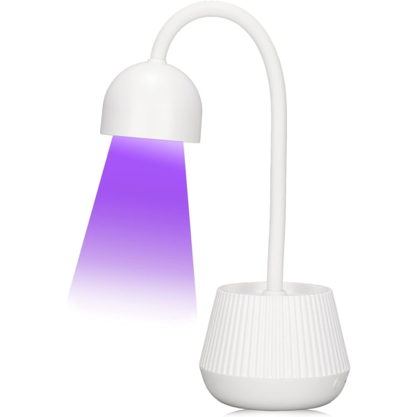 UV-LED- nail art , musta valo 24 W 365nm 405nm USB -hanhenkaulalamppu 360° kääntyvä LED-UV-liimavalaisin UV-geelimanikyyriin ja UV-kovettumiseen