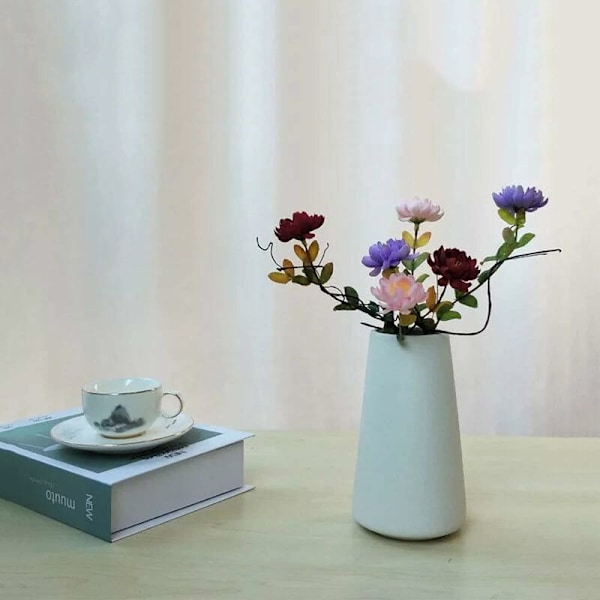 Keraaminen maljakko - Minimalistinen tyylinen maljakko modernille pöydälle, hyllylle, kodinsisustukseen, sopii takkaan, makuuhuoneeseen, keittiöön, olohuoneeseen, keskipisteeseen