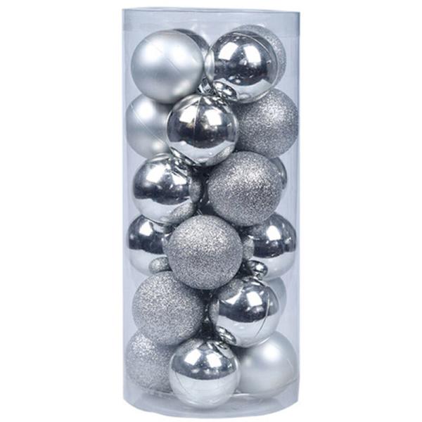Julekulepynt, 24-pakke Knusebestandig Festlig Bryllup Hengende Pynt, Dekorasjon Juletre Kuler, 40mm