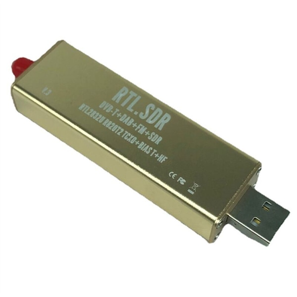 RTL SDR-mottaker V3 Pro 100KHz-1.7GHz Innebygd TCXO for Amatørradio Luftfartsbånd ADSB UHF VHF HF AM FM