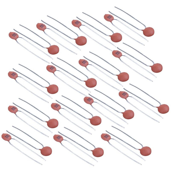 30 x 100pF DC 50V Lavspændings Keramisk Disk Kondensator