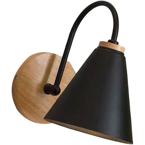 Jern Korridor Lampe, Buet Vægskærm, til Soveværelse, Stue, Studie, Uden Pære, Sort