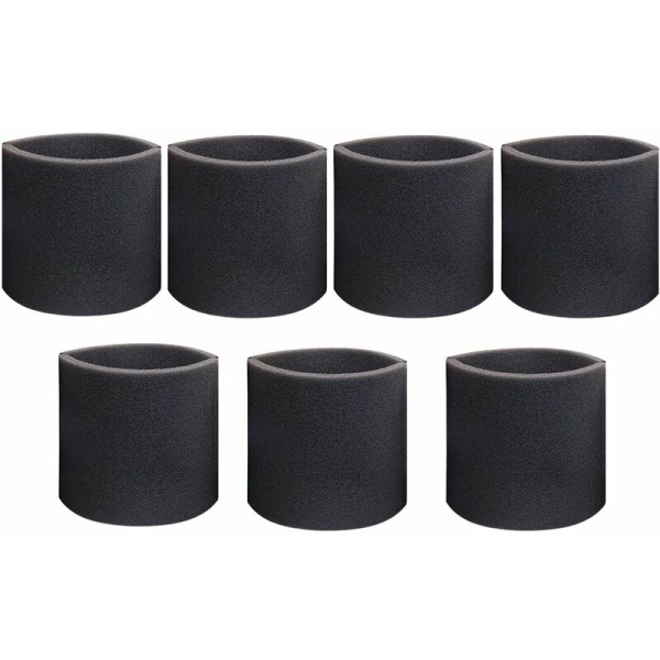 Pack of 7 Types of VF2001 Foam Filter for Shop Wet and Dry Vacuums 5 Gallons and Up, for Shop and Genie Vacuums