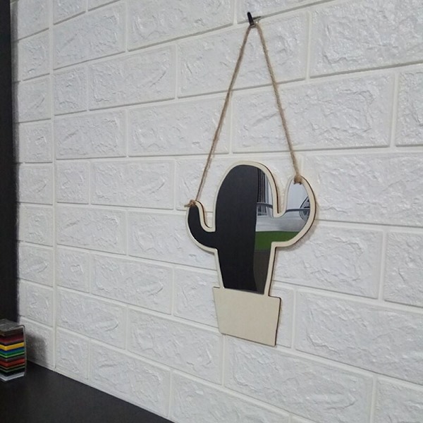 Til børn Dekorative værelse soveværelse træ akryl ramme Kreative kunst vægdekorationer Kaktus