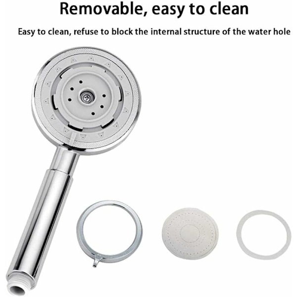 Duschhuvud Duschhuvud Duschhuvud Anti Kalk Duschhuvud Duschhuvud Aluminium Metall Handhållen Instrument Hög Temperatur Duschhuvud-24103cmsi