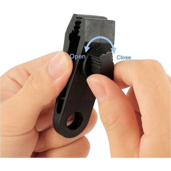 10 Set Tarp Clip Tält Tarp Clips Lås Grepp Markis Klämma Tält Clip Tillbehör Boll Bungee Snöre Rep för Tält, Överdrag, Markiser, Banderoller, Båt, Trädgårdsskötsel