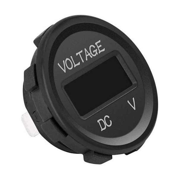 12-24V DC Voltmeter LED Digital Display Vandtæt til Båd Motorcykel Lastbil Marine (Grøn)