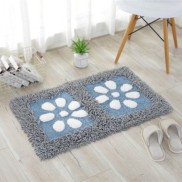 50X80 cm Pehmeä Kylpyhuoneen Lattiamatto Makuuhuoneen Matto Pehmeä Terälehtimatto Olohuoneeseen Puuvilla Chenille Liukumaton Ovimatto