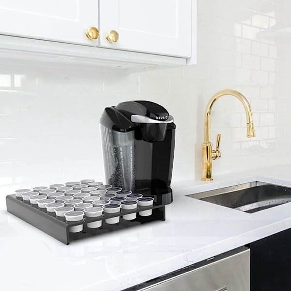 35 Håls Akryl Kaffe Kapsel Display Ställ Kaffe Bönor Förvaringshållare Kaffe K Cup Finishing Bricka 1