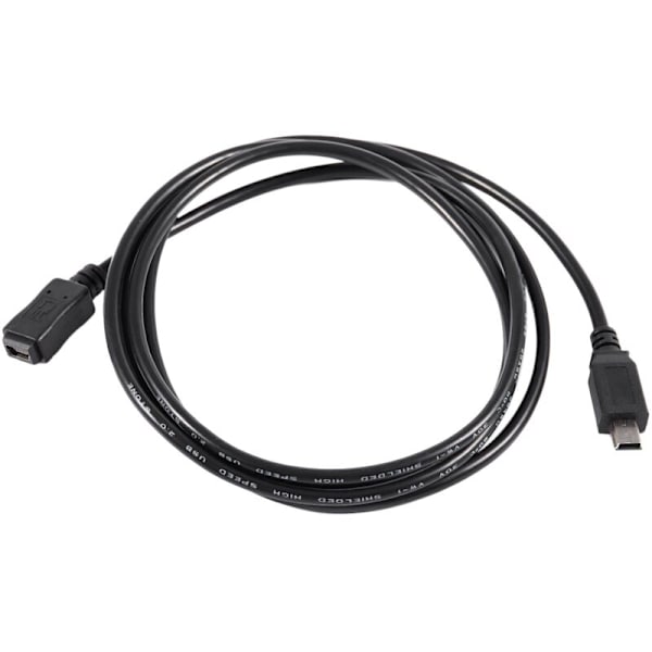 1,5 m:n Mini USB B 5-nastainen uros-A-jatkokaapeli, sovitin, musta