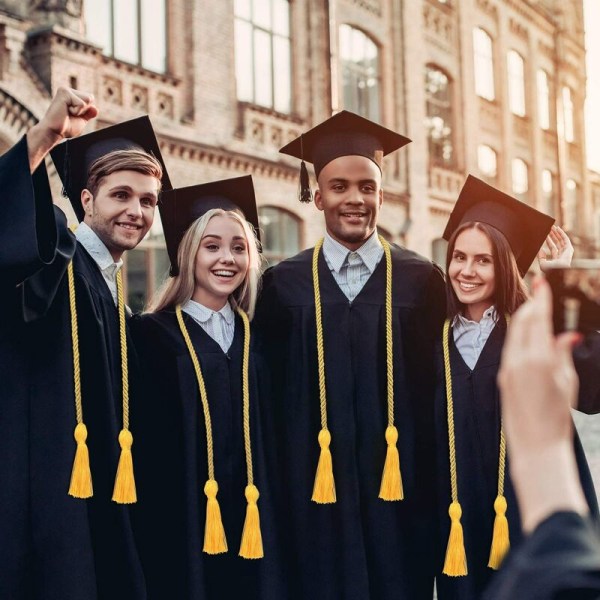 Guld Hedersrep 12 Stycken Graduation Tassel Hedersrep för Utexaminerade och Studenter (Guld)