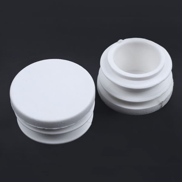 4 stk 19 mm diameter plast endehette plugg rør rør innlegg bung hvit